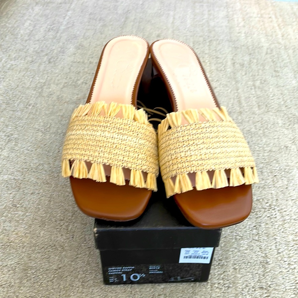 Brand new J. Crew Raffia sandals